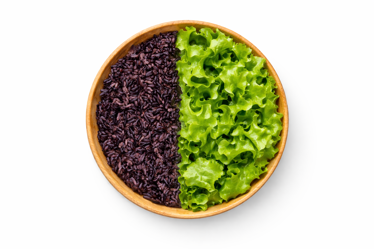 Riso venere e insalata